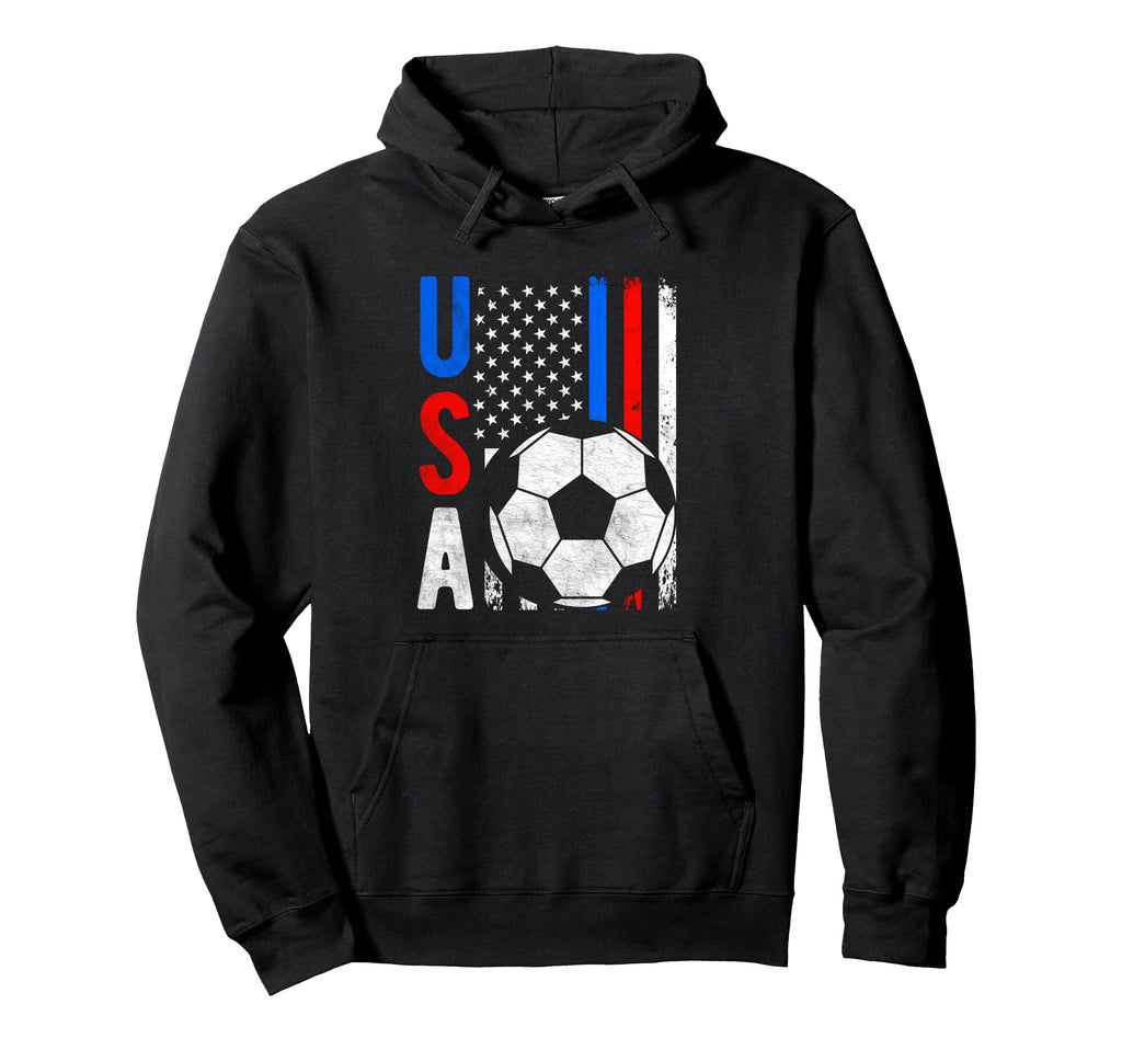 Usa Flag Soccer Tournament Hoodie - Trendy Graphic Unisex - T-Shirt, Sweatshirt, Hoodie
