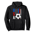 Usa Flag Soccer Tournament Hoodie - Trendy Graphic Unisex - T-Shirt, Sweatshirt, Hoodie