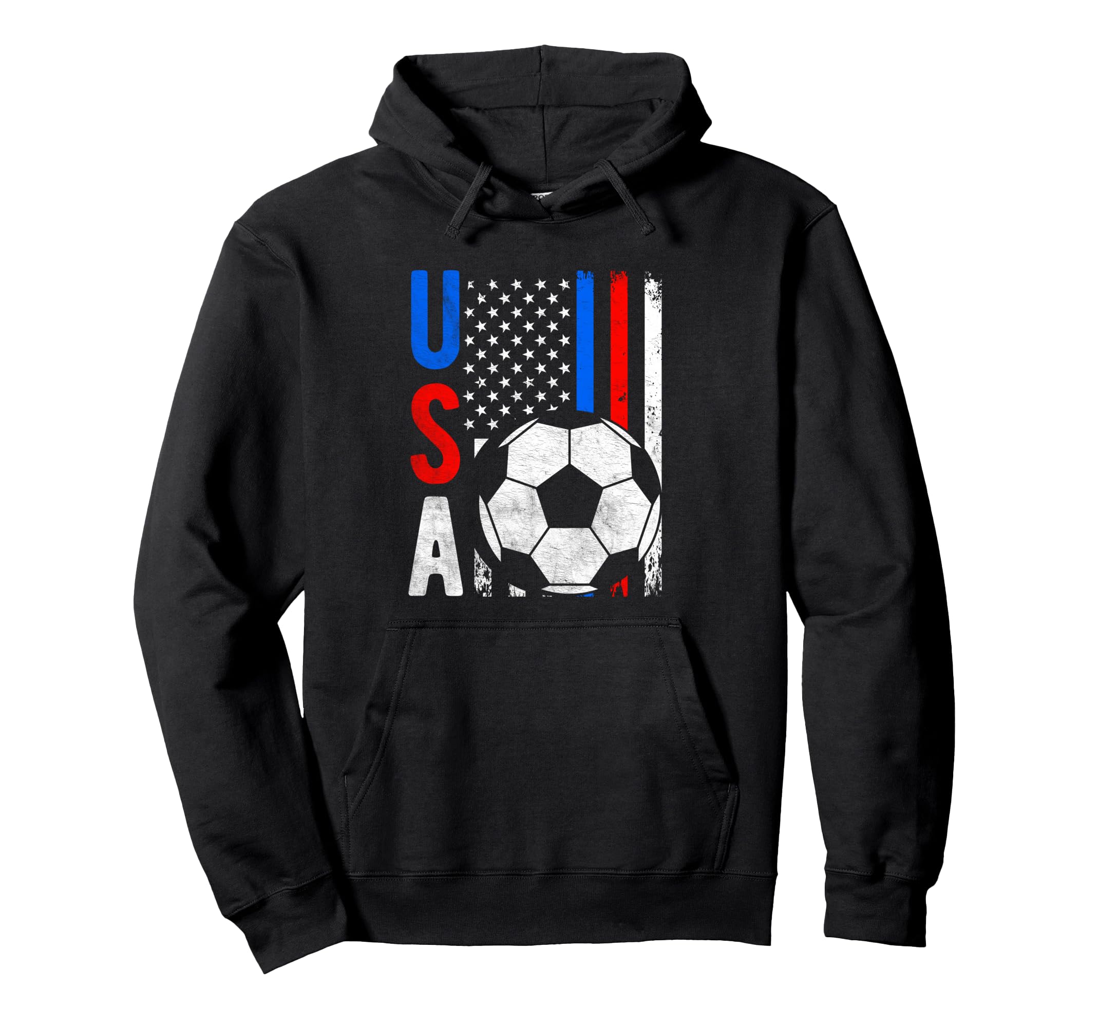 Usa Flag Soccer Tournament Hoodie - Trendy Graphic Unisex - T-Shirt, Sweatshirt, Hoodie