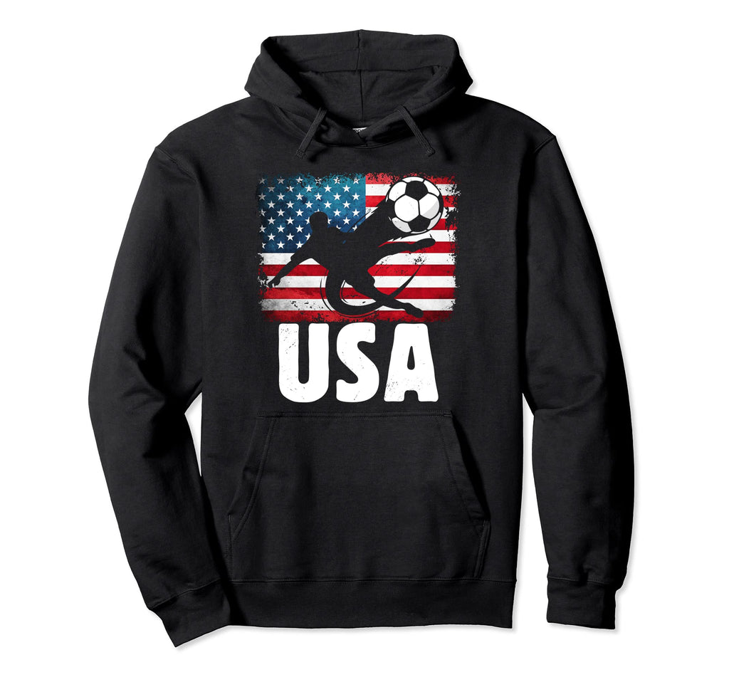 Usa Soccer Hoodie - Minimalist Print Men Women - T-Shirt, Sweatshirt, Hoodie