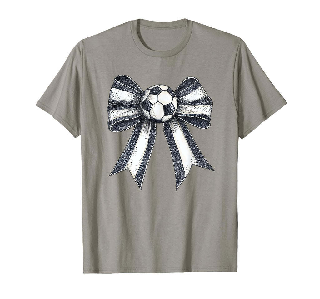 Soccer Coquette Bow Watercolor And T-Shirt - Unique Graphic Men Women - T-Shirt, Sweatshirt, Hoodie