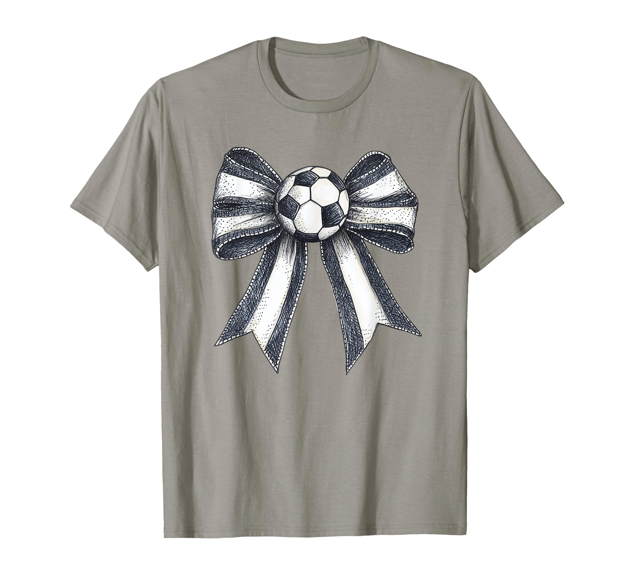 Soccer Coquette Bow Watercolor And T-Shirt - Unique Graphic Men Women - T-Shirt, Sweatshirt, Hoodie