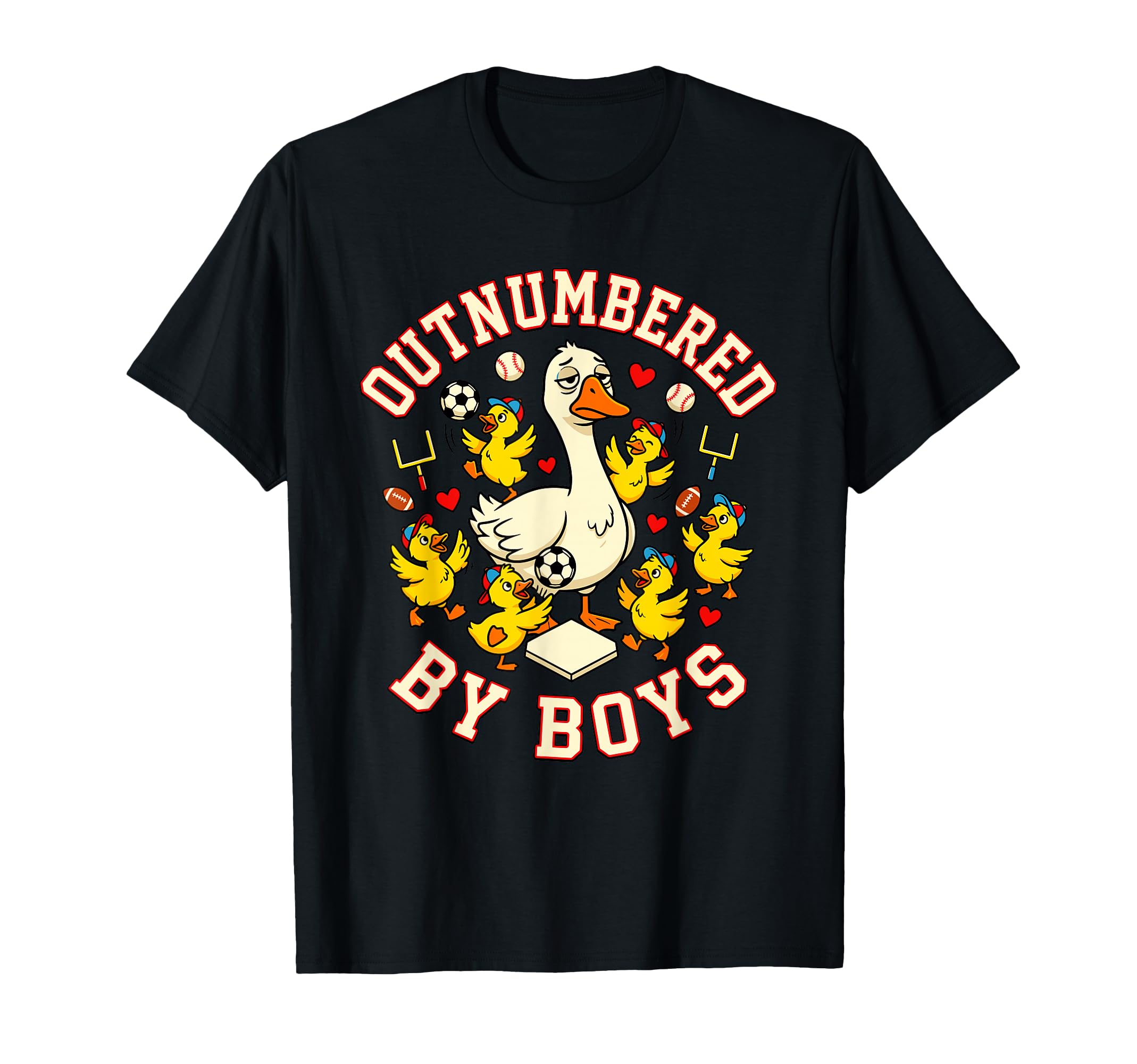 Outnumbered Ducklings Football Soccer T-Shirt - Minimalist Print Unisex - T-Shirt, Sweatshirt, Hoodie