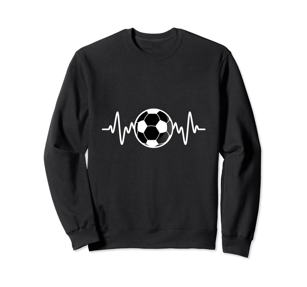 Soccer Heartbeat I Love Soccer Sweatshirt - Aesthetic Graphic Men Women - T-Shirt, Sweatshirt, Hoodie