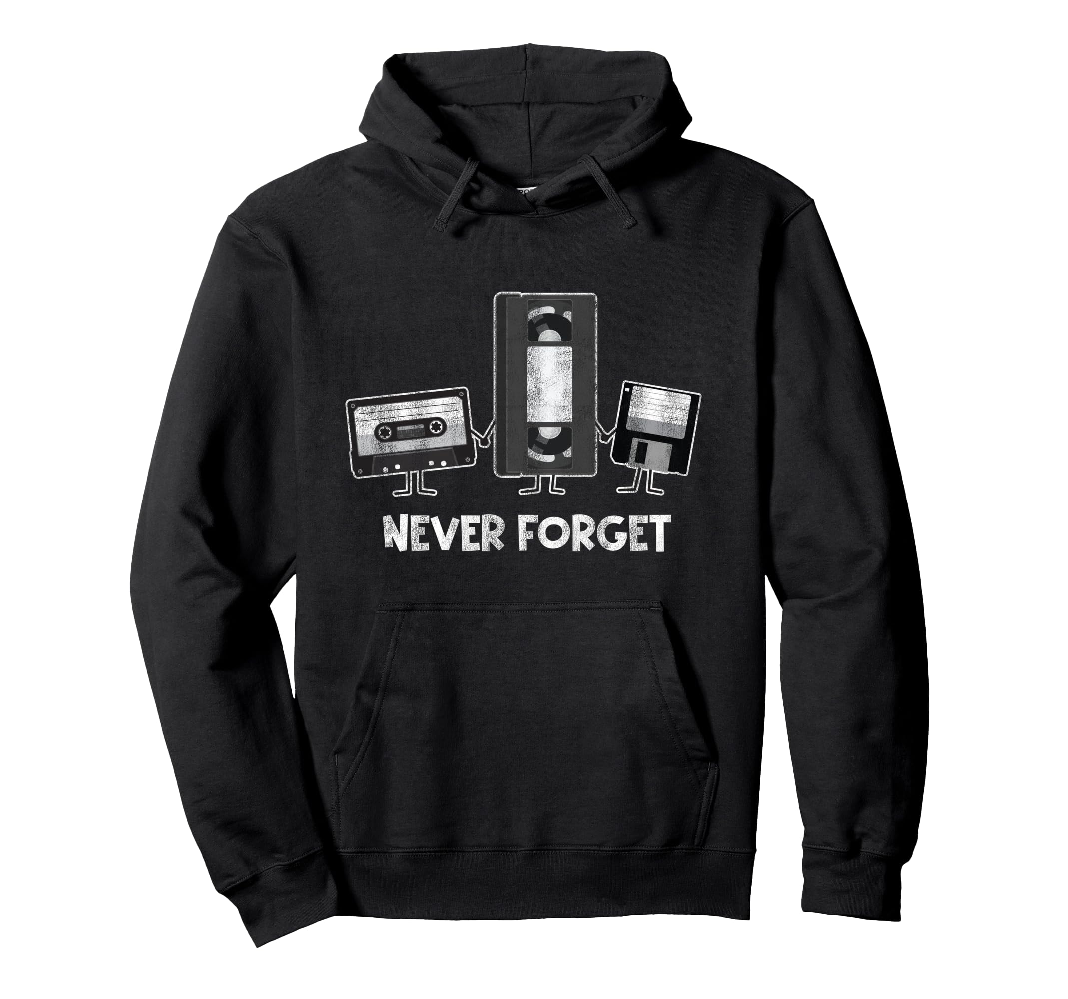 Never Forget Old School Cassette Tape Hoodie - Streetwear Style Men Women - T-Shirt, Sweatshirt, Hoodie