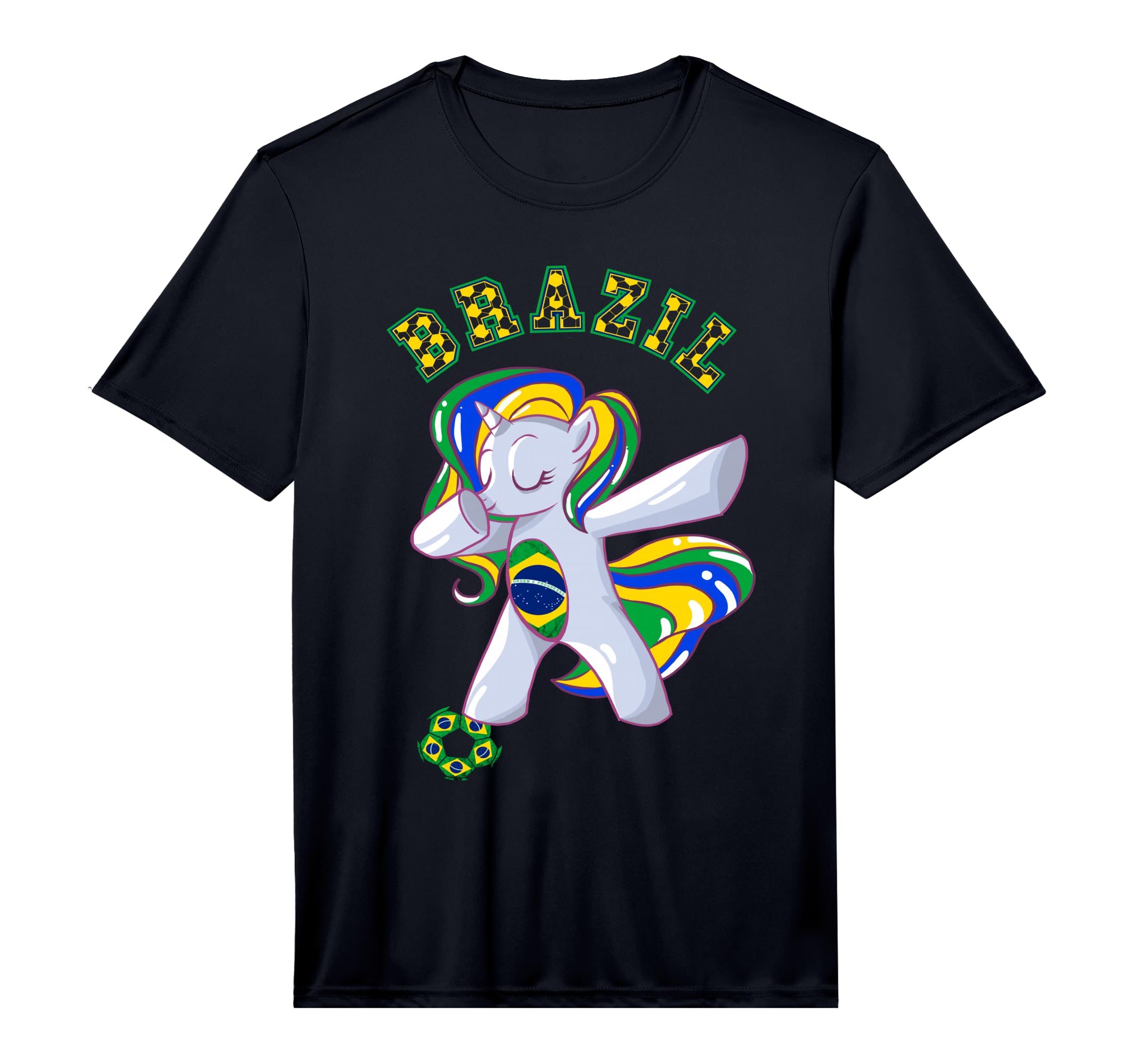 Unicorn Brasilian Brazilian Flag Brazil T-Shirt - Graphic Print Men Women - T-Shirt, Sweatshirt, Hoodie