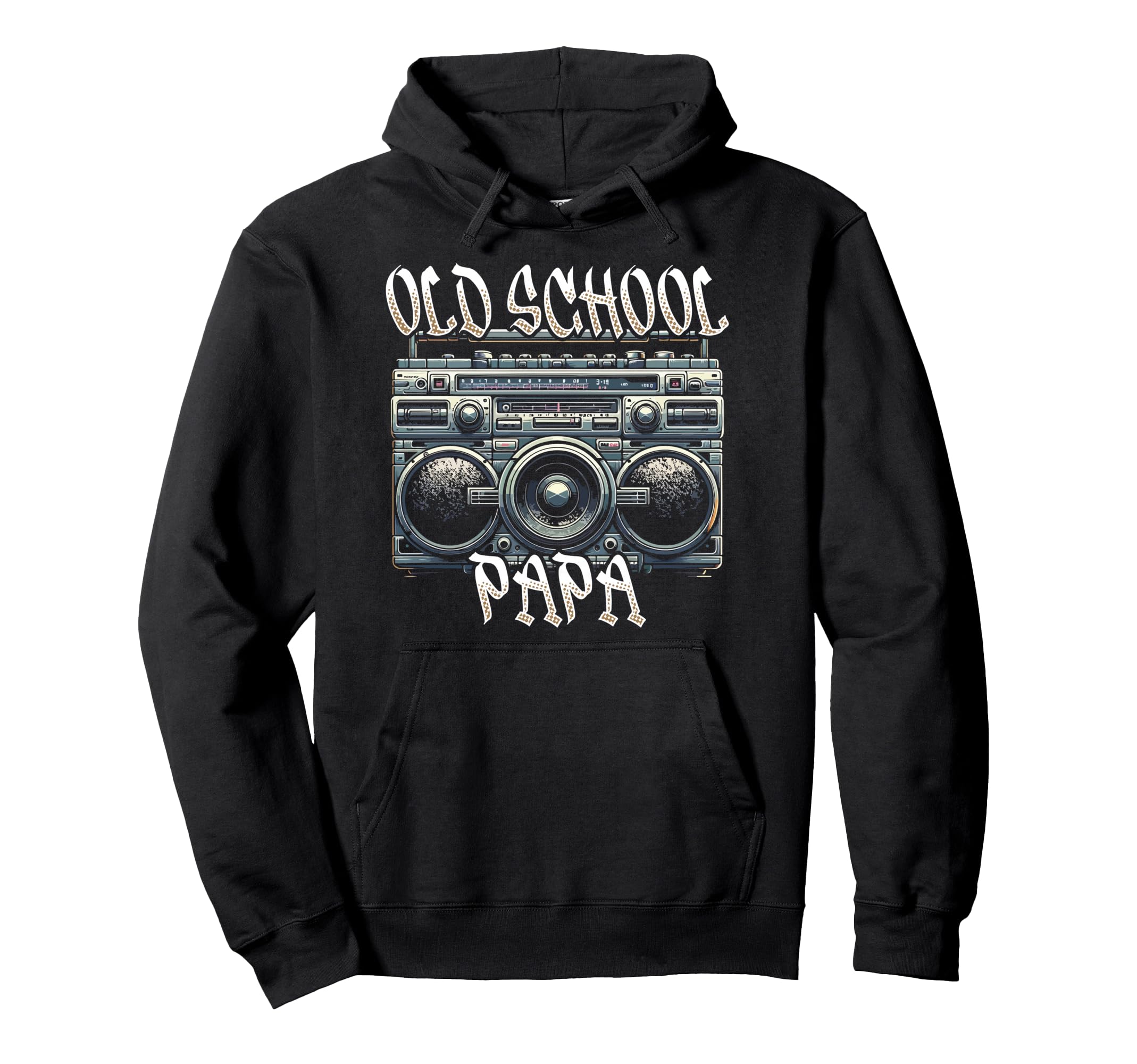 Old School Papa Boombox Vibes 70S 80S Hoodie - Fun Novelty Design Unisex - T-Shirt, Sweatshirt, Hoodie