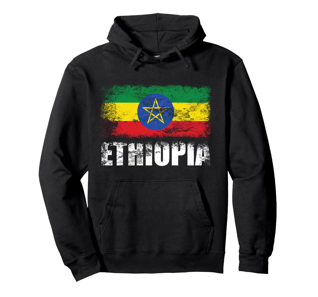 Ethiopia Flag Ethiopian Flag Hood Hoodie - Unique Graphic Unisex - T-Shirt, Sweatshirt, Hoodie