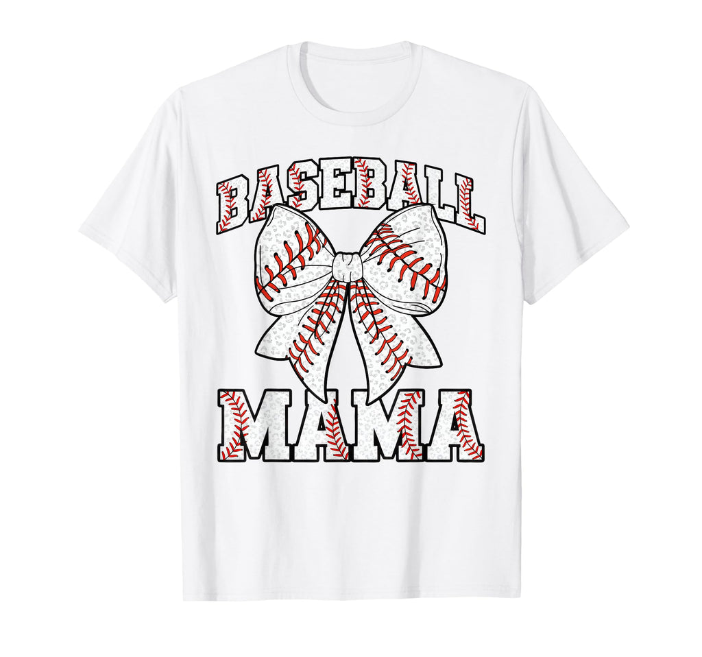 Baseball Mama Sports Mom Leopard T-Shirt - Minimalist Print Men Women - T-Shirt, Sweatshirt, Hoodie