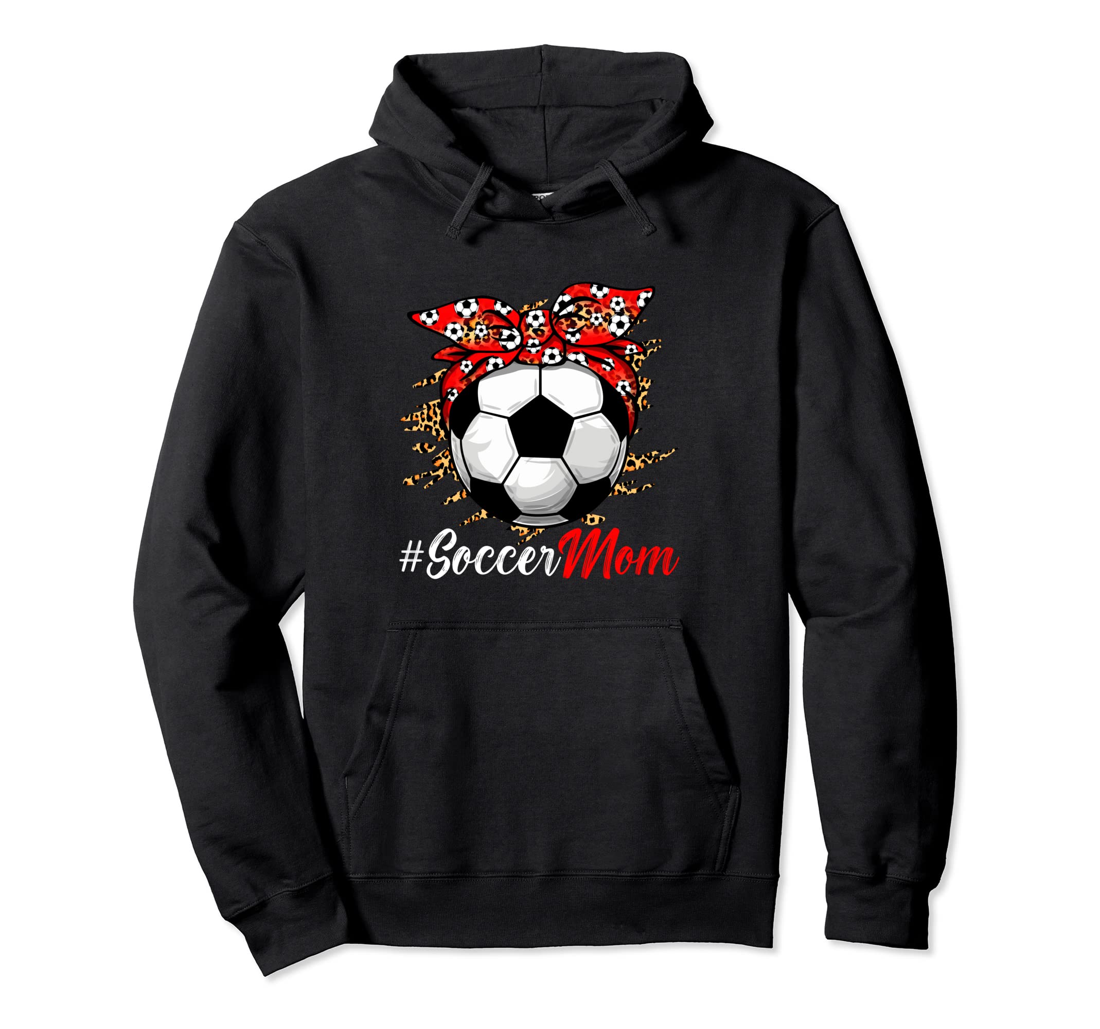 Soccer Mom Bandana Sport Lover Mama Hoodie - Graphic Print for Adults - T-Shirt, Sweatshirt, Hoodie