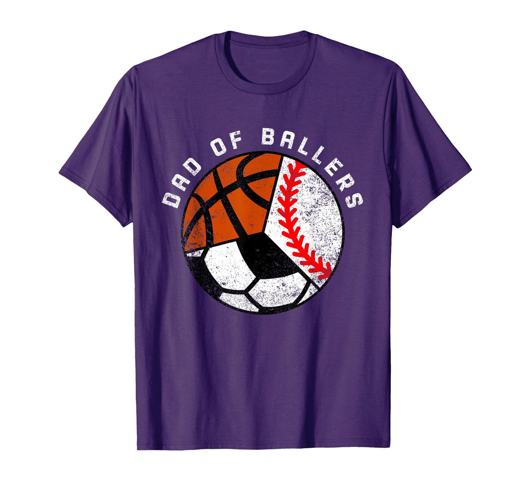 Dad Ballers Funny Baseball Soccer T-Shirt - Novelty Apparel for Adults - T-Shirt, Sweatshirt, Hoodie