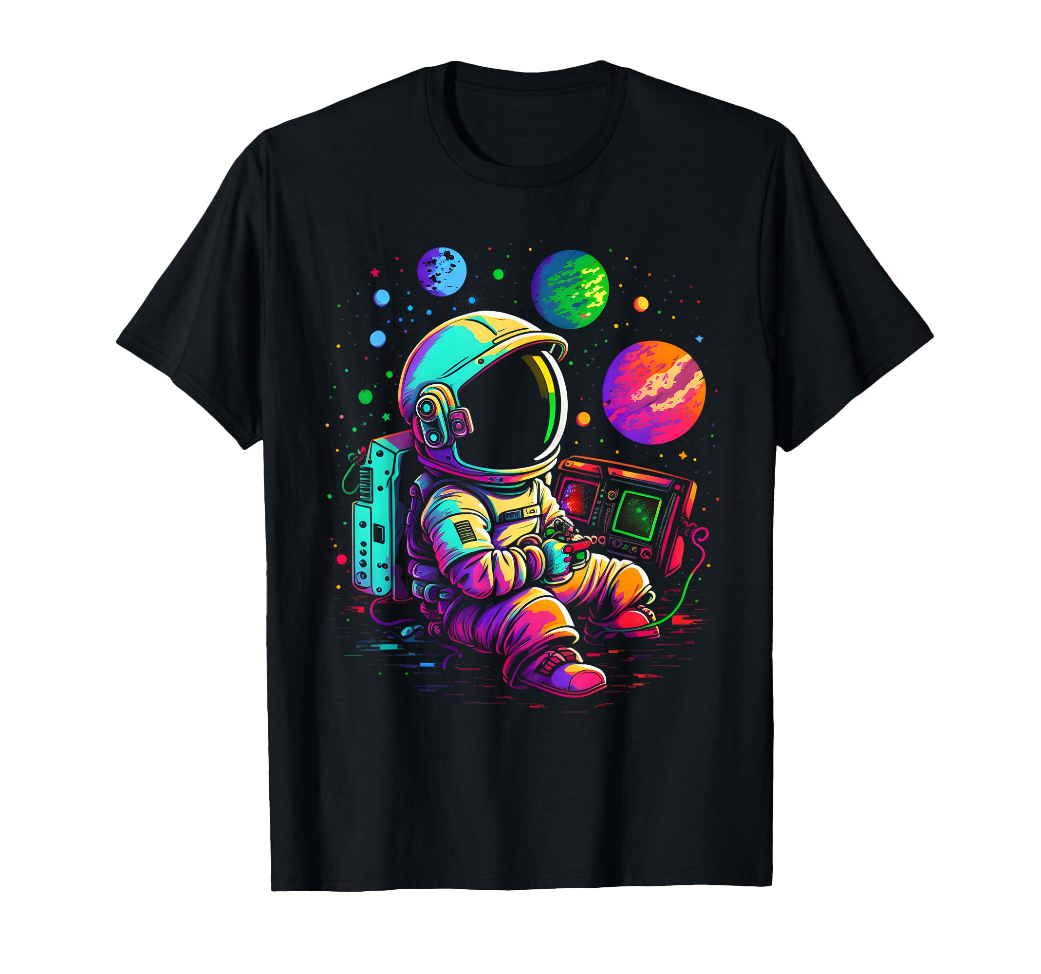 Arcade Planets Universe Gaming T-Shirt - Minimalist Print Men Women - T-Shirt, Sweatshirt, Hoodie