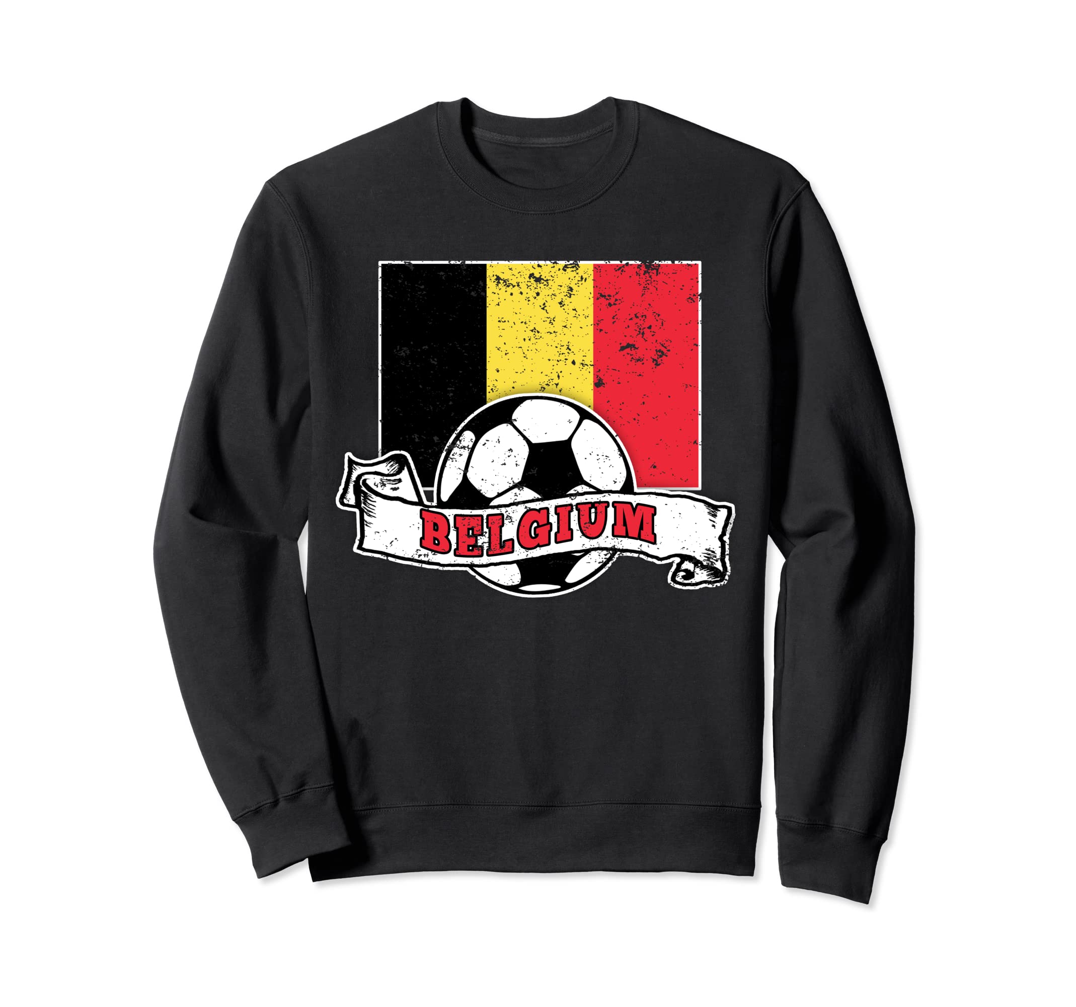 Belgium Soccer Ball And Flag Sweatshirt - Aesthetic Graphic Unisex - T-Shirt, Sweatshirt, Hoodie