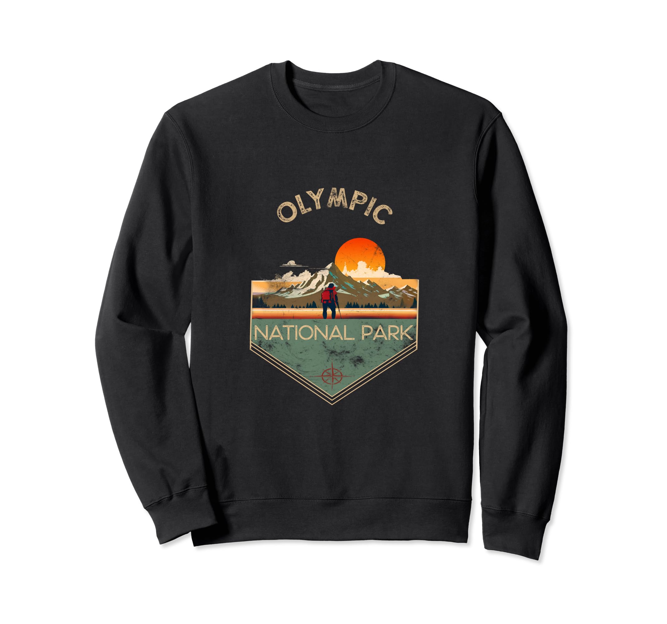 Olympic National Park Hiking Souvenir Sweatshirt - Unique Graphic Unisex - T-Shirt, Sweatshirt, Hoodie