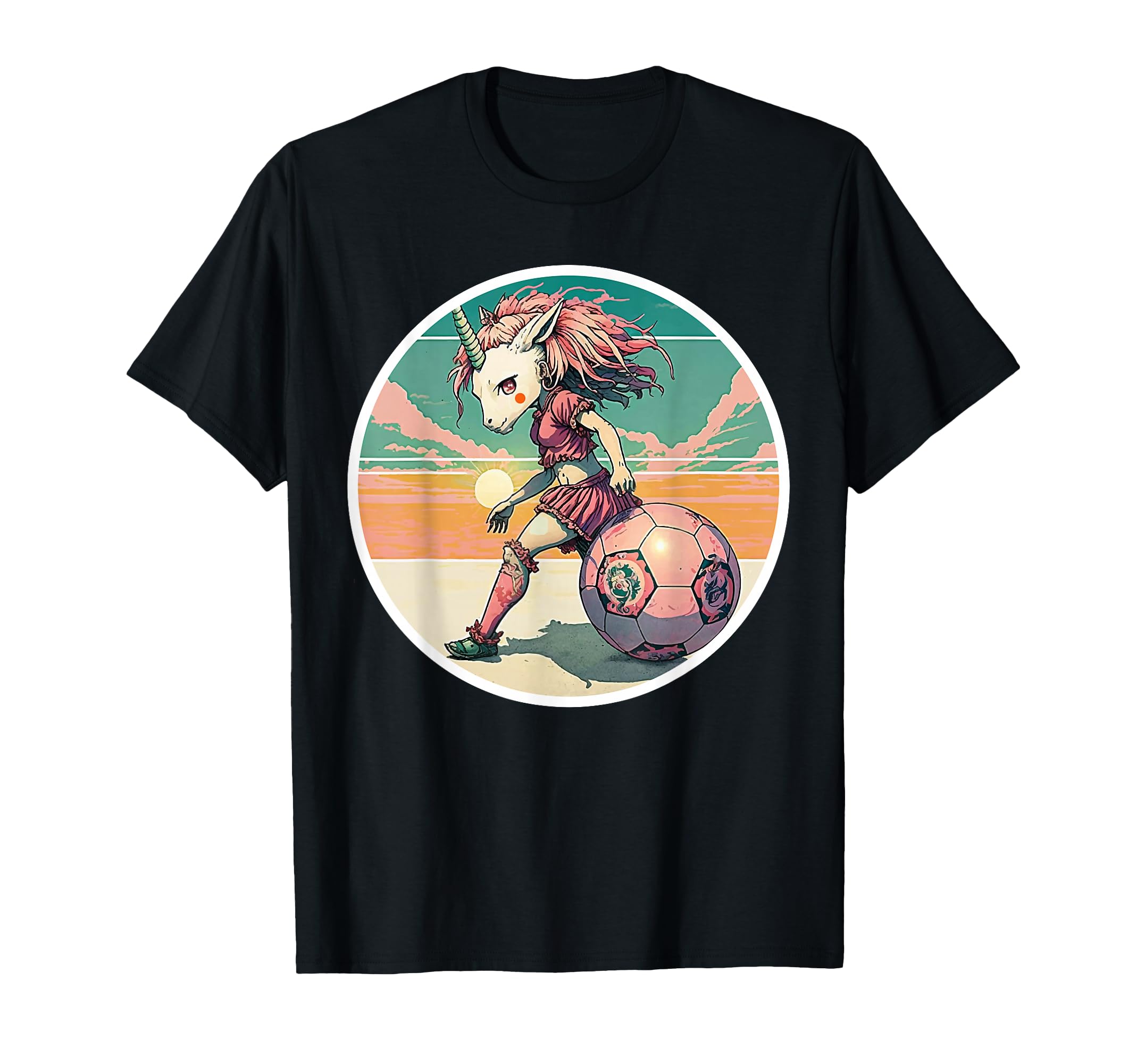 Soccer Anime Manga Unicorn Soccer Outfit T-Shirt - Graphic Print Unisex - T-Shirt, Sweatshirt, Hoodie