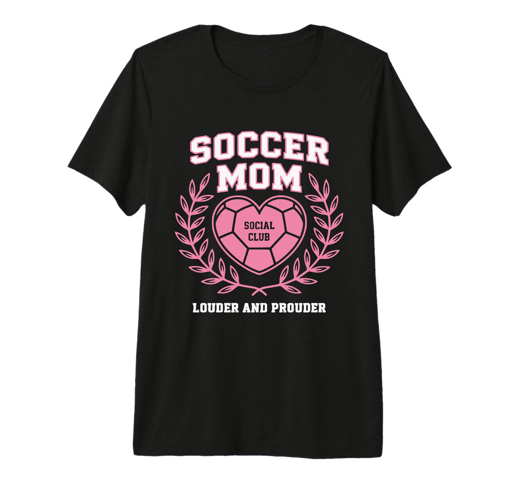 Soccer Mom Social Club Heart Sideline T-Shirt - Trendy Graphic for Adults - T-Shirt, Sweatshirt, Hoodie