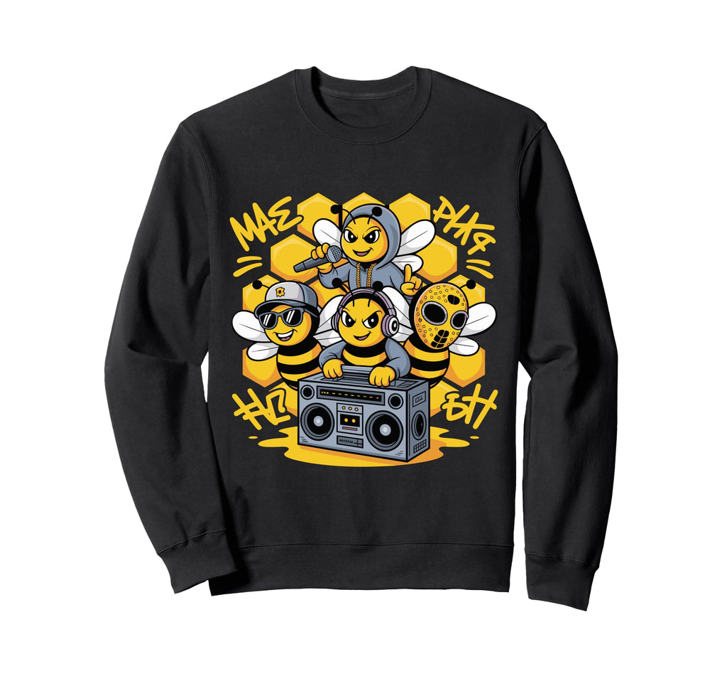 Bees Hip Hop Dance Crew Old Sweatshirt - Casual Everyday Wear Unisex - T-Shirt, Sweatshirt, Hoodie