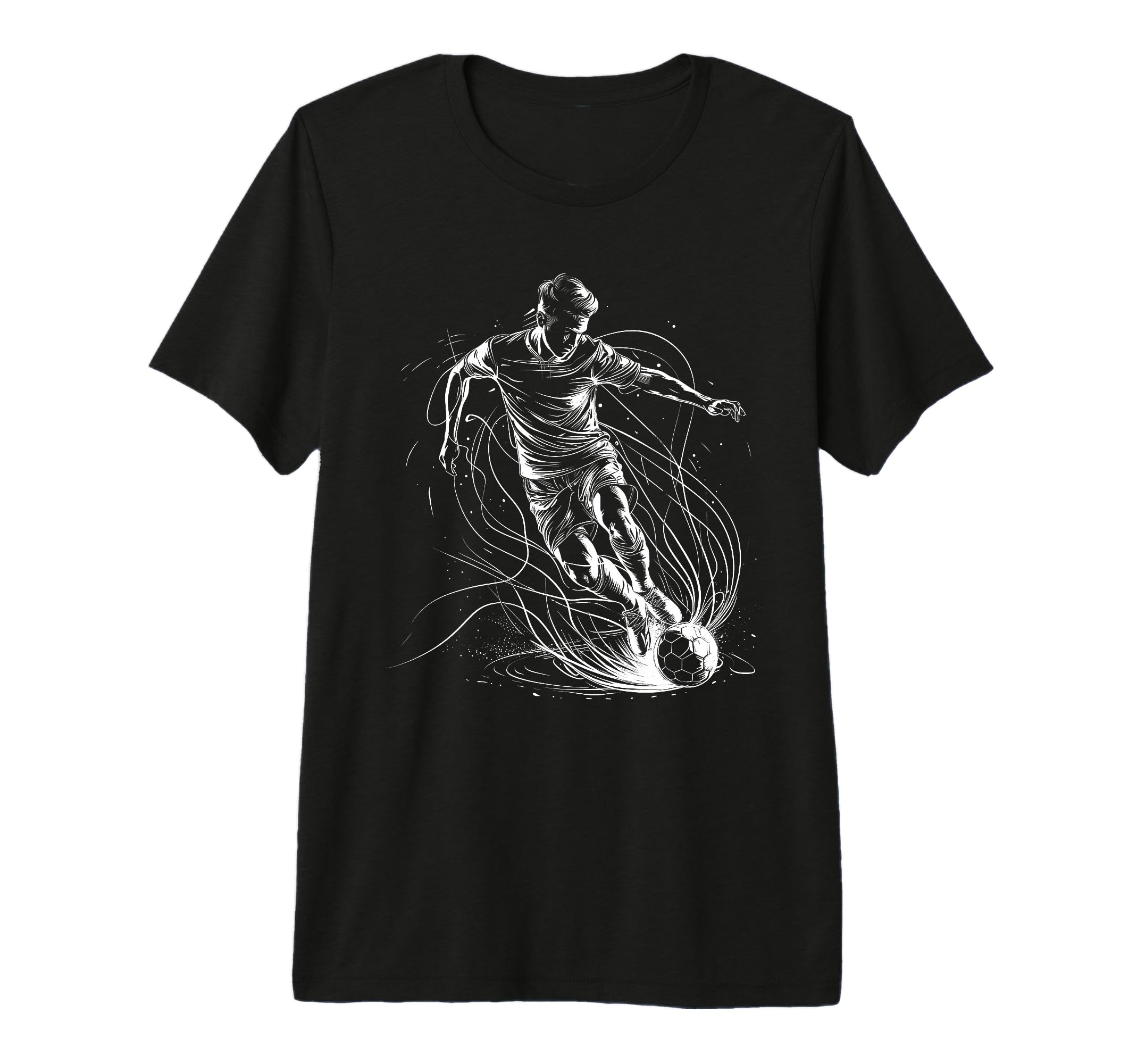 Soccer Player Sports Tri Blend T-Shirt - Fun Novelty Design for Adults - T-Shirt, Sweatshirt, Hoodie