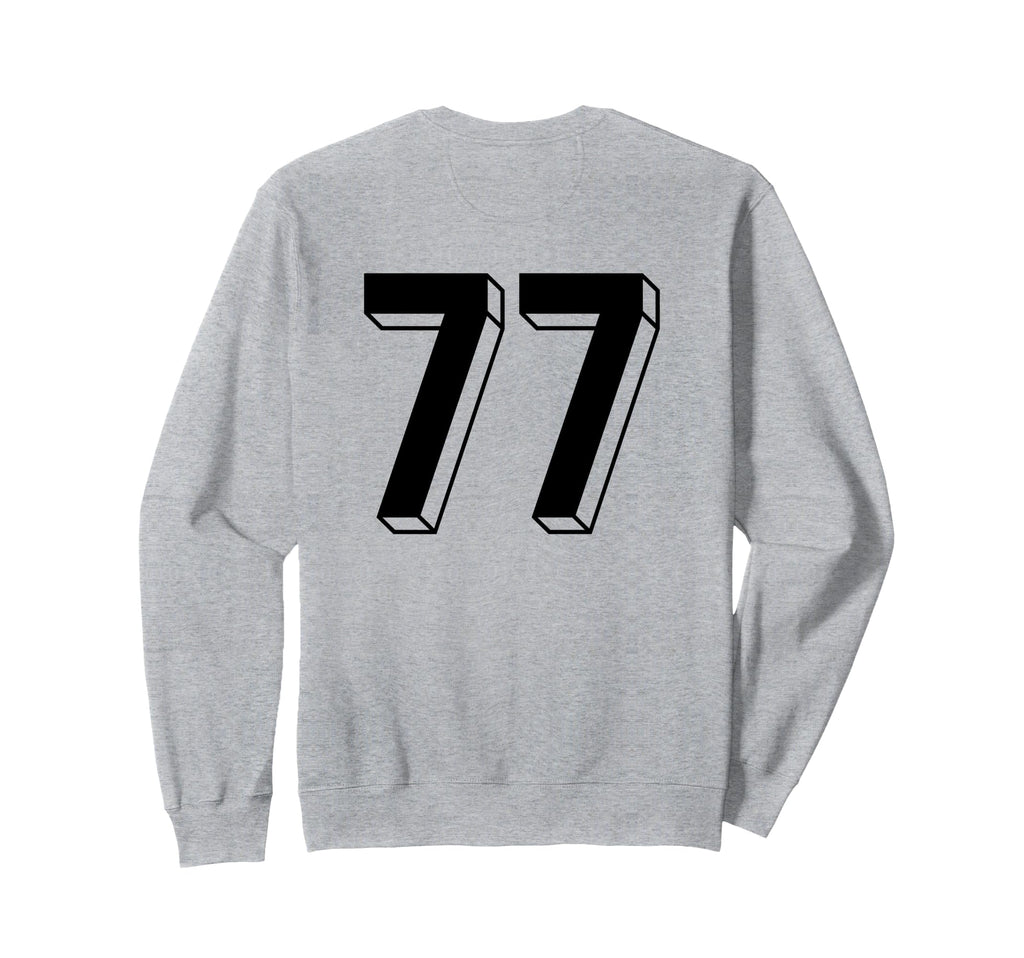 Number 77 Backside 80S 90S Team Sweatshirt - Minimalist Print Men Women - T-Shirt, Sweatshirt, Hoodie