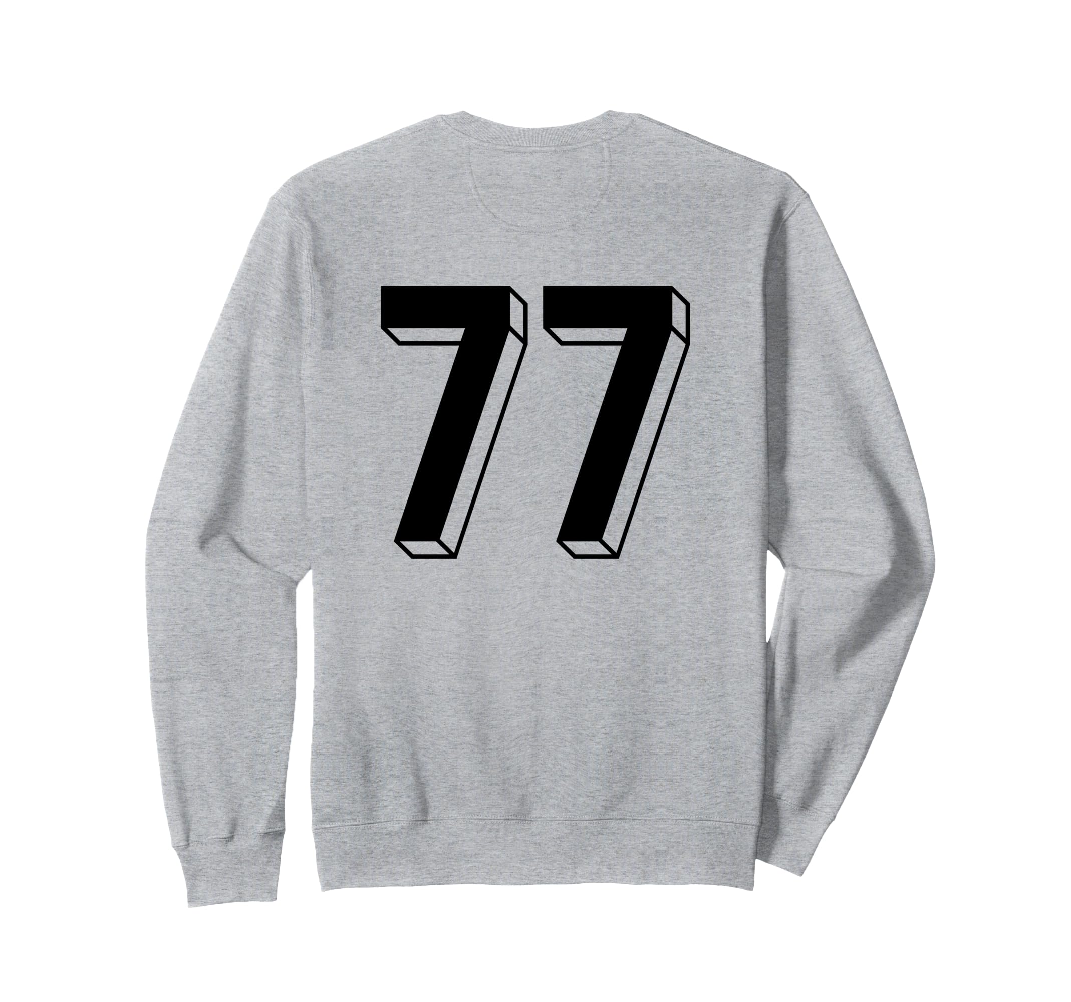 Number 77 Backside 80S 90S Team Sweatshirt - Minimalist Print Men Women - T-Shirt, Sweatshirt, Hoodie