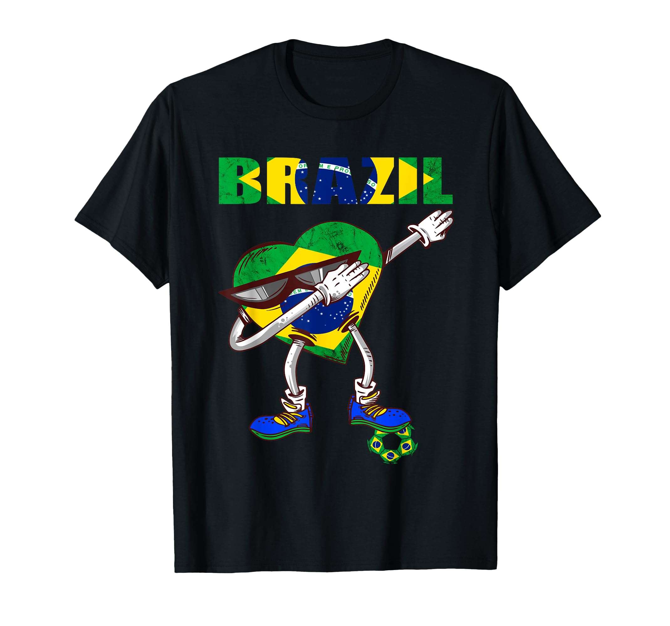 Brasilian Heart Brazil Soccer Ball T-Shirt - Streetwear Style Men Women - T-Shirt, Sweatshirt, Hoodie