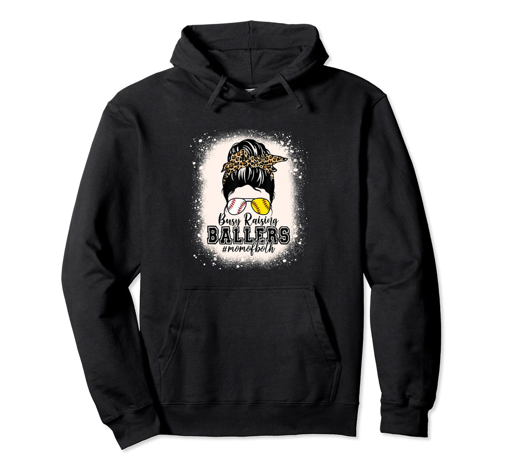 Busy Raising Ballers Mom Both Dance Mom Hoodie - Novelty Apparel Men Women - T-Shirt, Sweatshirt, Hoodie