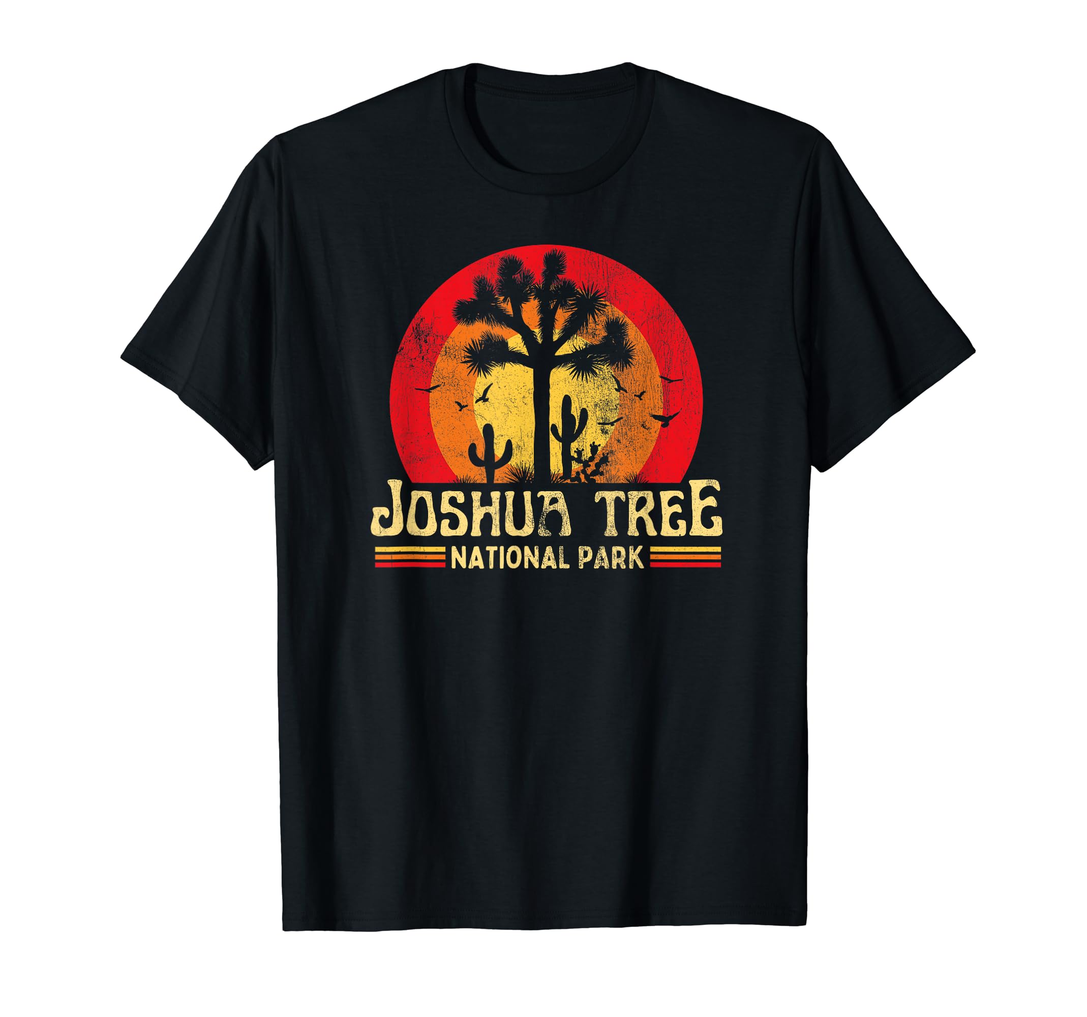 Joshua Tree National Park Sunset 70S T-Shirt - Trendy Graphic Men Women - T-Shirt, Sweatshirt, Hoodie