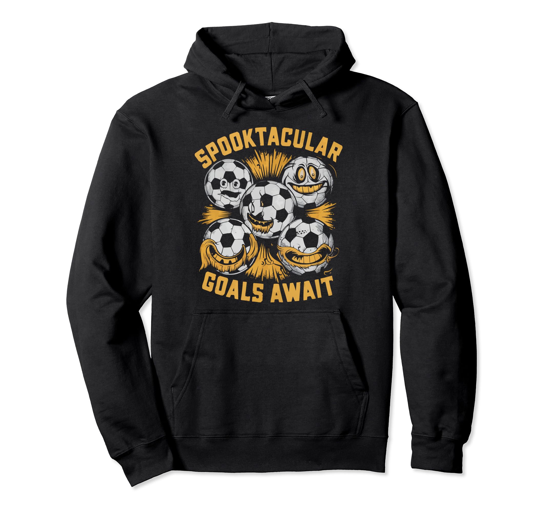 Soccer Halloween Spooky Goalkeeper Trick Hoodie - Graphic Print for Adults - T-Shirt, Sweatshirt, Hoodie
