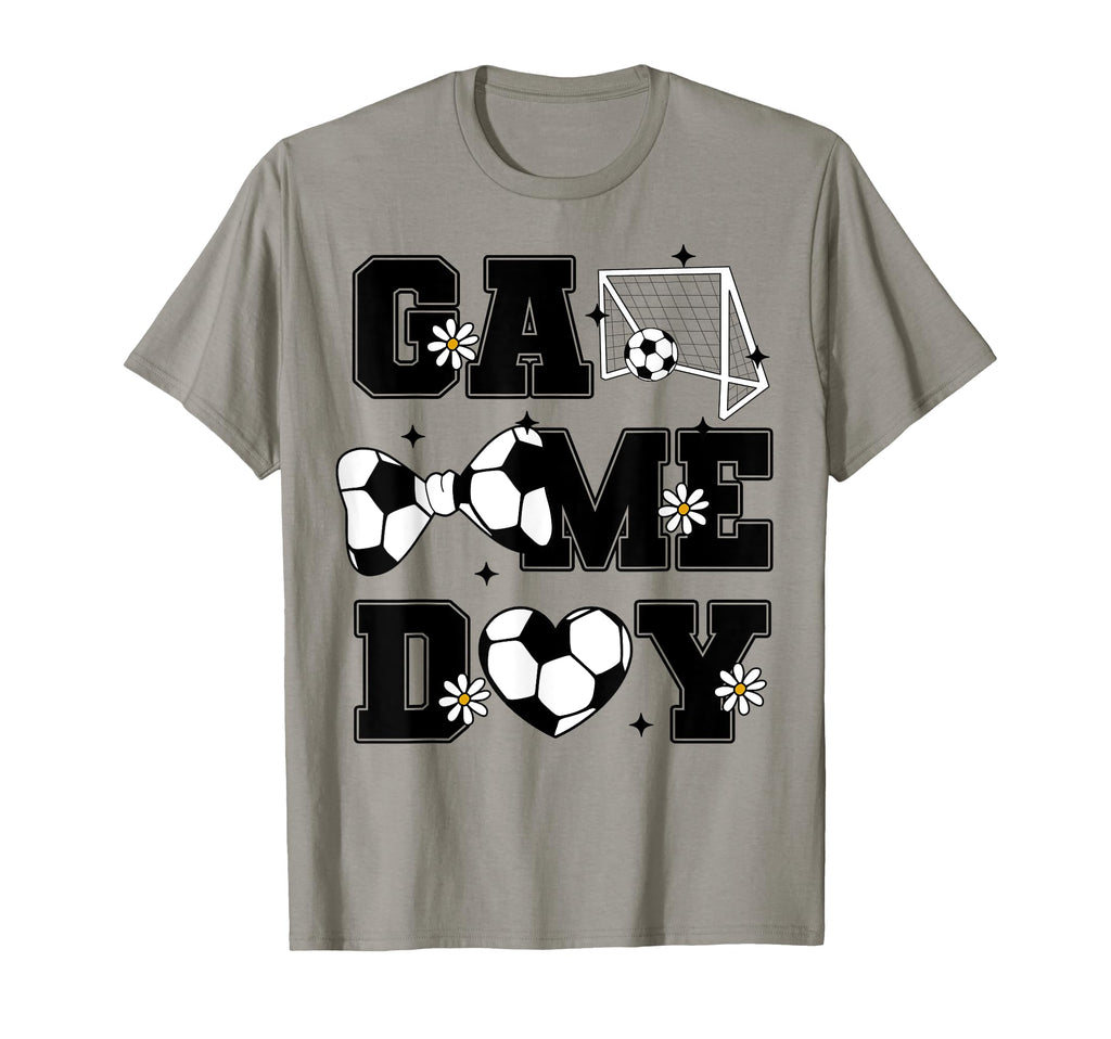 Soccer Game Day Bow And Heart T-Shirt - Fun Novelty Design Men Women - T-Shirt, Sweatshirt, Hoodie