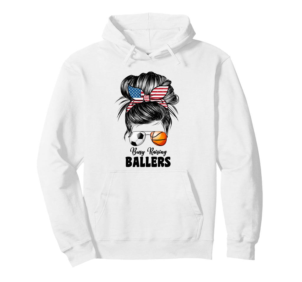 Busy Raising Ballers Soccer And Hoodie - Minimalist Print Men Women - T-Shirt, Sweatshirt, Hoodie