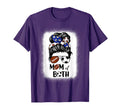 Messy Bun Soccer Mom Football Mom Both T-Shirt - Unique Graphic Unisex - T-Shirt, Sweatshirt, Hoodie