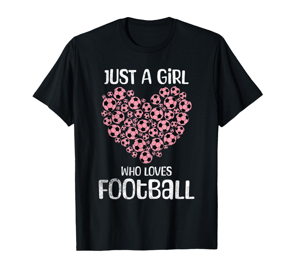 Just Who Loves Football Heart Womens T-Shirt - Graphic Print Men Women - T-Shirt, Sweatshirt, Hoodie