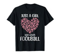 Just Who Loves Football Heart Womens T-Shirt - Graphic Print Men Women - T-Shirt, Sweatshirt, Hoodie
