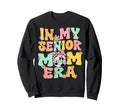 My Senior Mom Era Groovy Soccer Sweatshirt - Aesthetic Graphic for Adults - T-Shirt, Sweatshirt, Hoodie