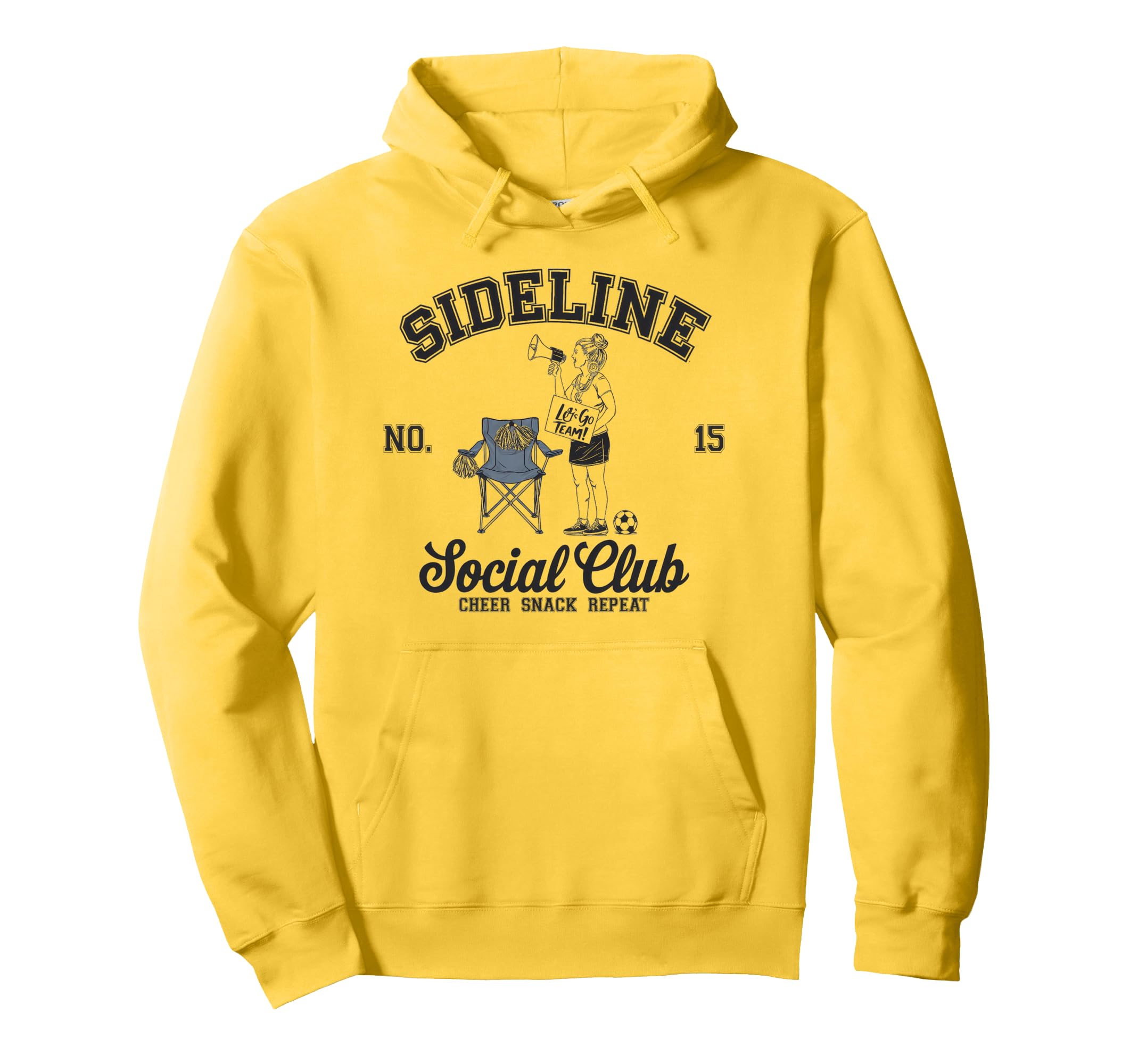 Sideline Social Club Soccer Mom Game Day Hoodie - Minimalist Print Unisex - T-Shirt, Sweatshirt, Hoodie