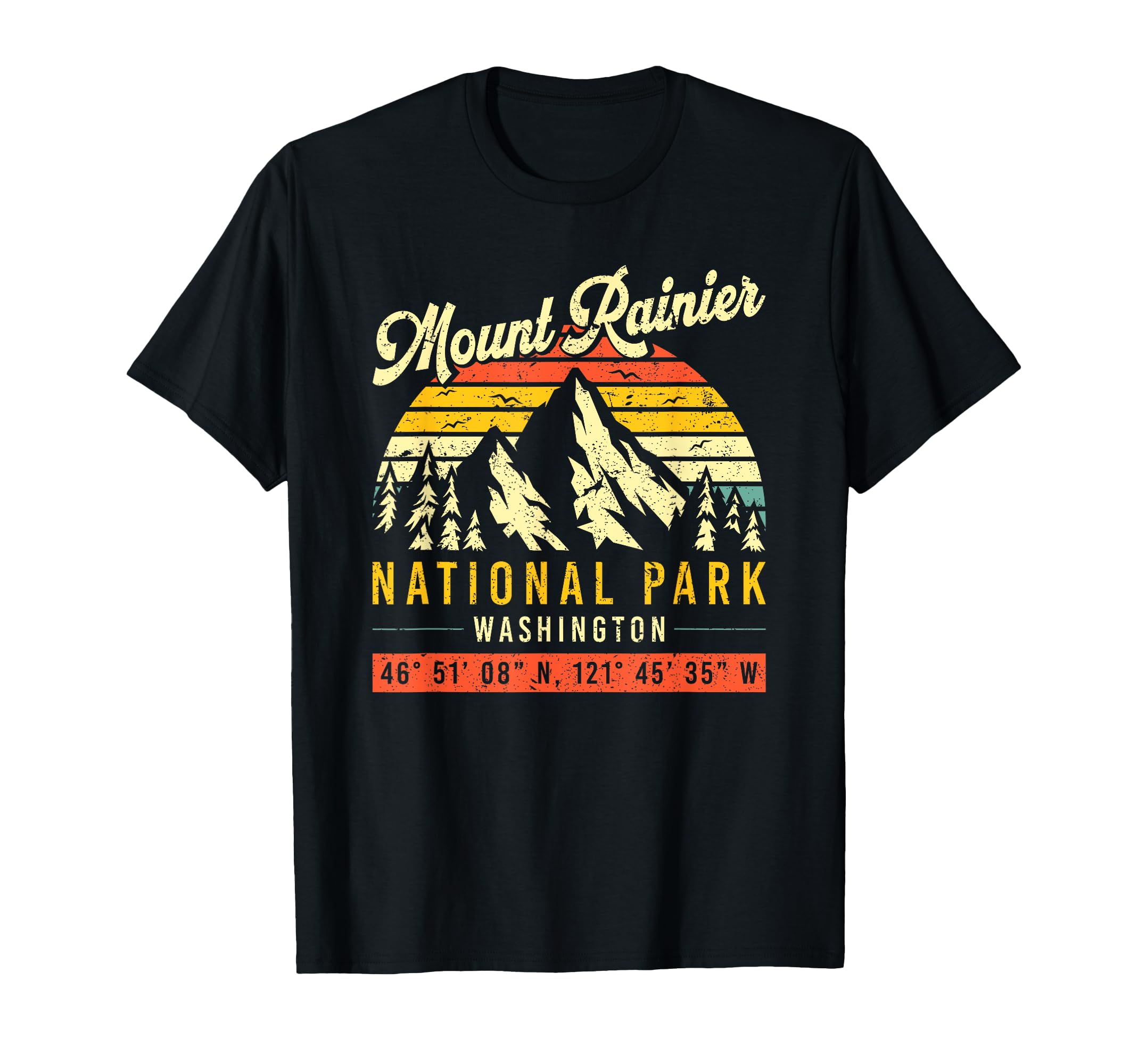 Mount Rainier Washington National Park T-Shirt - Graphic Print Men Women - T-Shirt, Sweatshirt, Hoodie