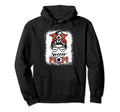 Soccer Mom Game Day Messy Bun Leopard Hoodie - Custom Art Print Unisex - T-Shirt, Sweatshirt, Hoodie