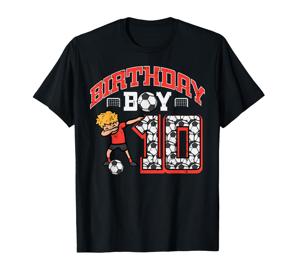 Birthday 10 Soccer Dab 10Th Birthday T-Shirt - Trendy Graphic for Adults - T-Shirt, Sweatshirt, Hoodie