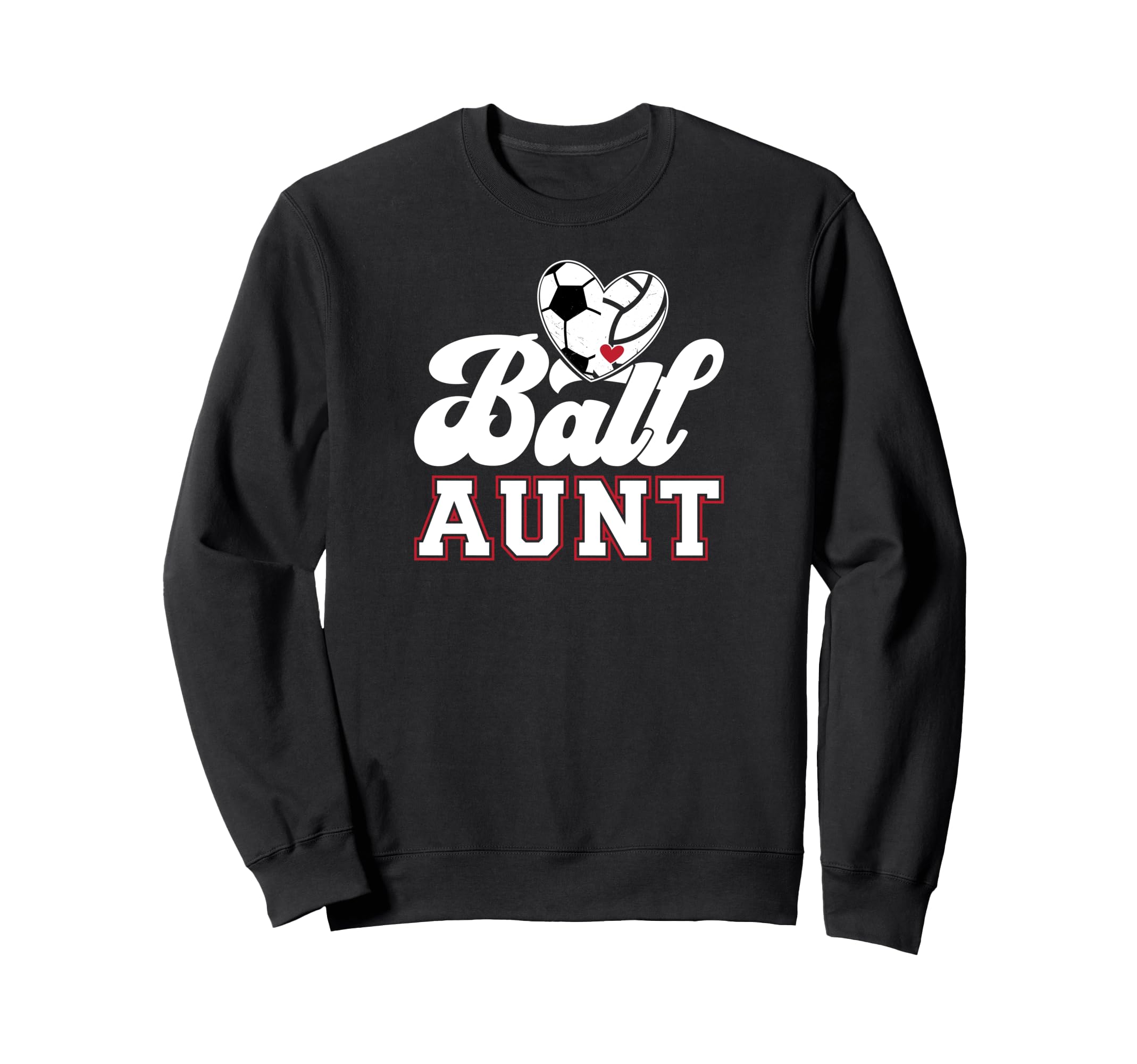 Ball Aunt Heart Soccer Sweatshirt - Casual Everyday Wear for Adults - T-Shirt, Sweatshirt, Hoodie