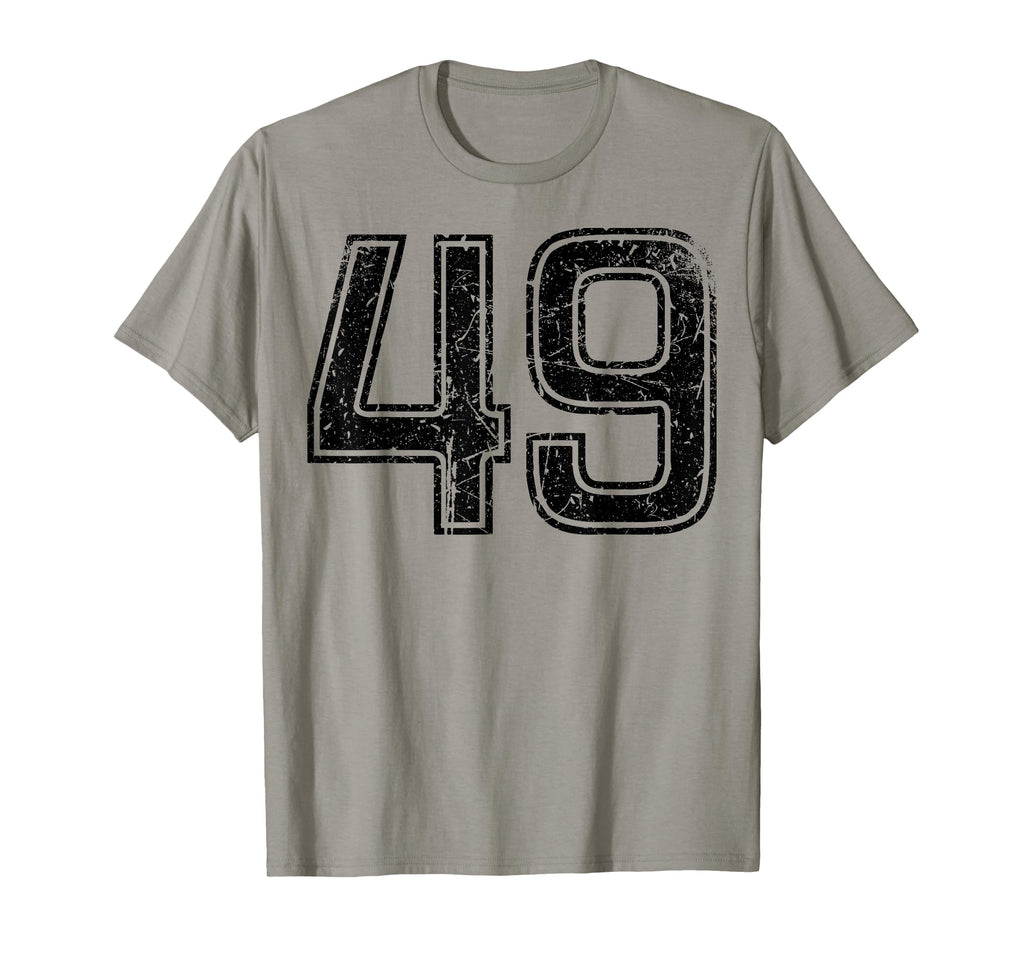 Black Sport Team Number 49 T-Shirt - Aesthetic Graphic Men Women - T-Shirt, Sweatshirt, Hoodie