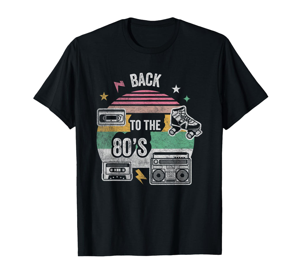 Back To 80S Cassette Roller Skate T-Shirt - Fun Novelty Design Men Women - T-Shirt, Sweatshirt, Hoodie