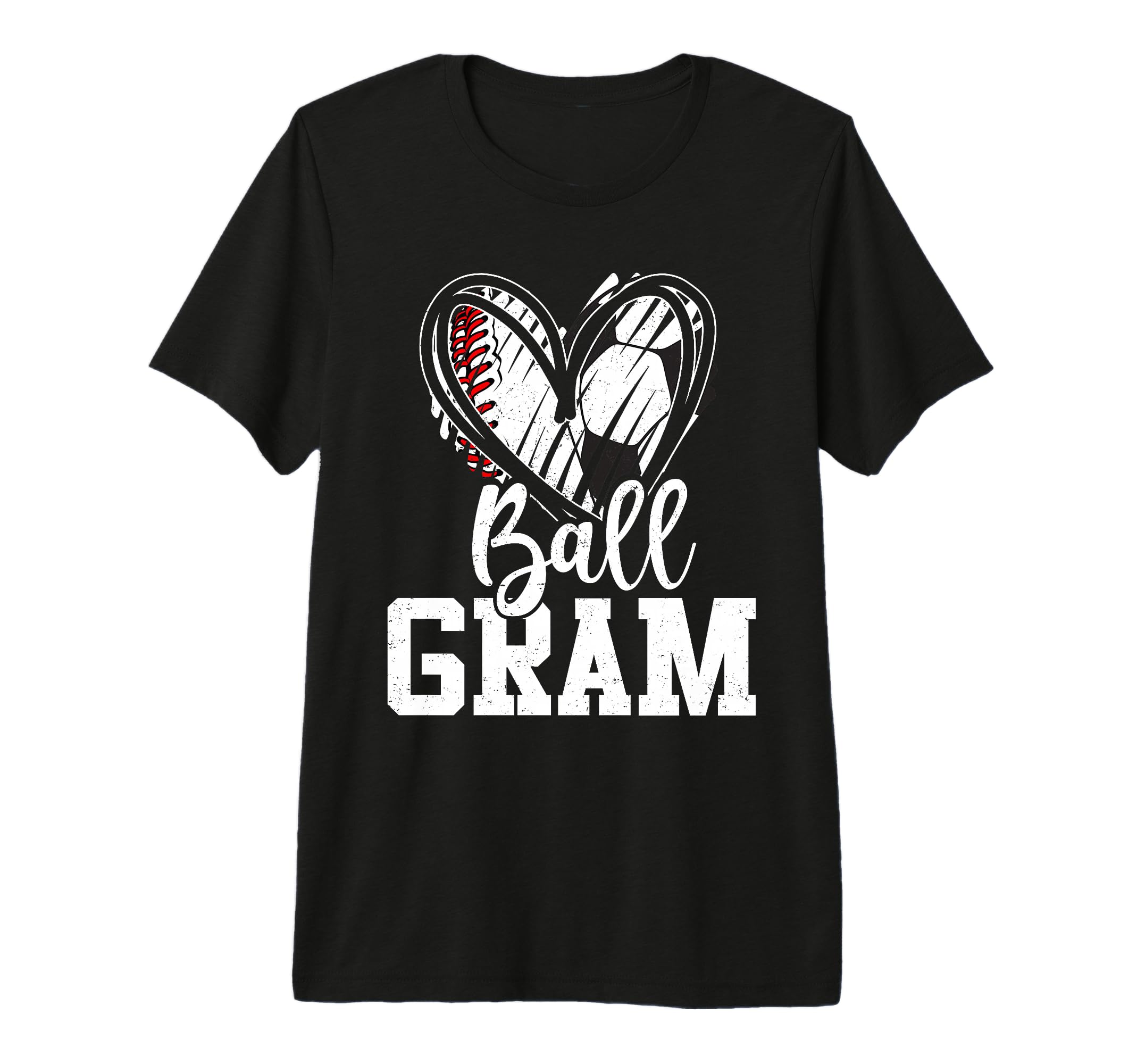 Ball Gram Baseball Soccer Grandma Tri T-Shirt - Custom Art Print Men Women - T-Shirt, Sweatshirt, Hoodie