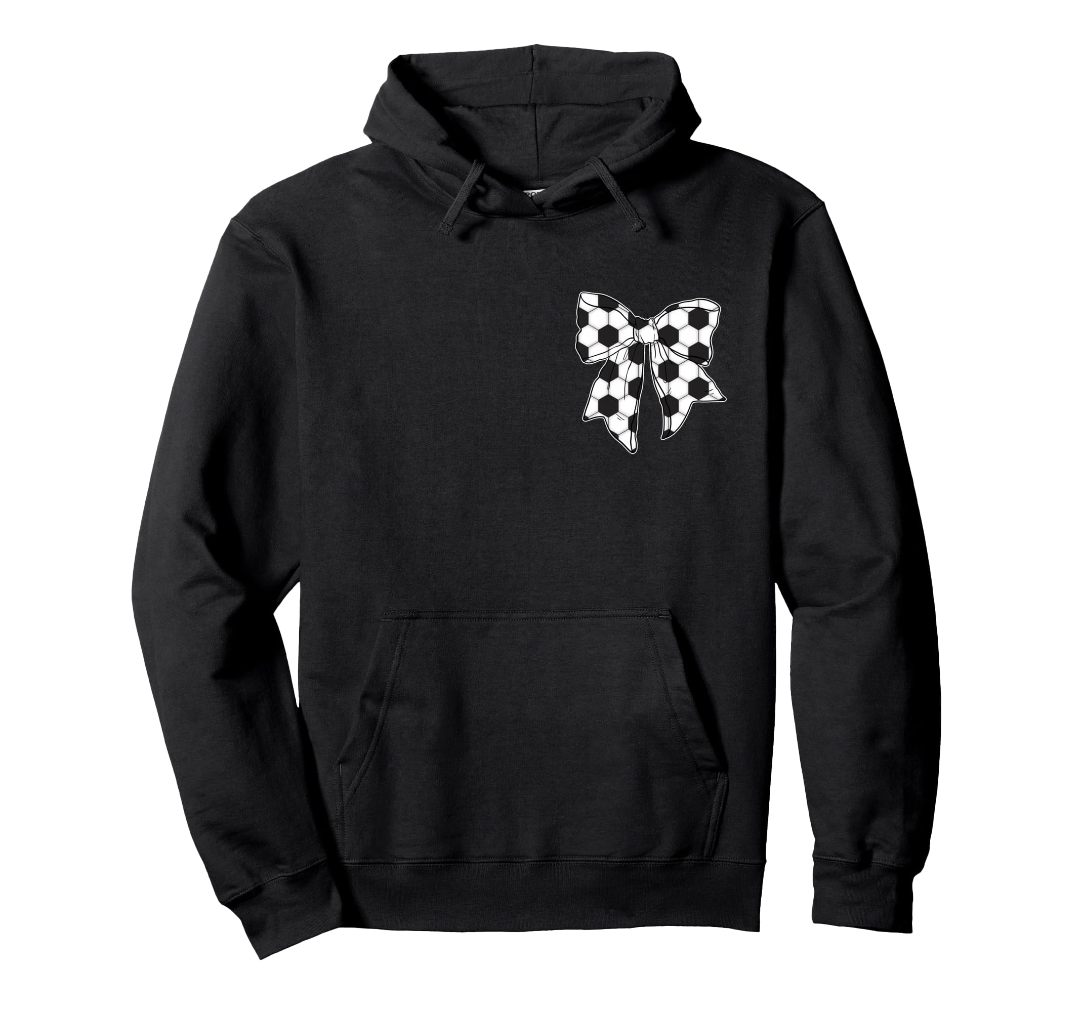 Soccer Bow Game Day Coquette Front And Hoodie - Trendy Graphic for Adults - T-Shirt, Sweatshirt, Hoodie