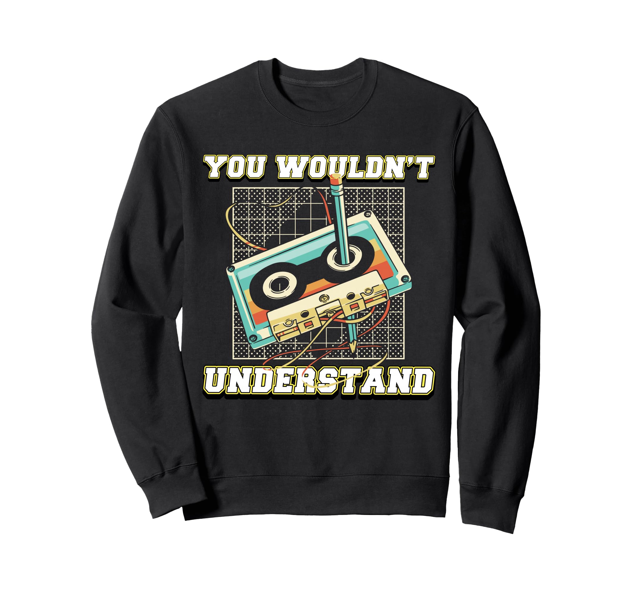 Funny Cassette Tape Sweatshirt - Aesthetic Graphic for Adults - T-Shirt, Sweatshirt, Hoodie