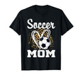 Soccer Mom Leopard Heart Soccer Fan Sweatshirt - Streetwear Style Unisex - T-Shirt, Sweatshirt, Hoodie