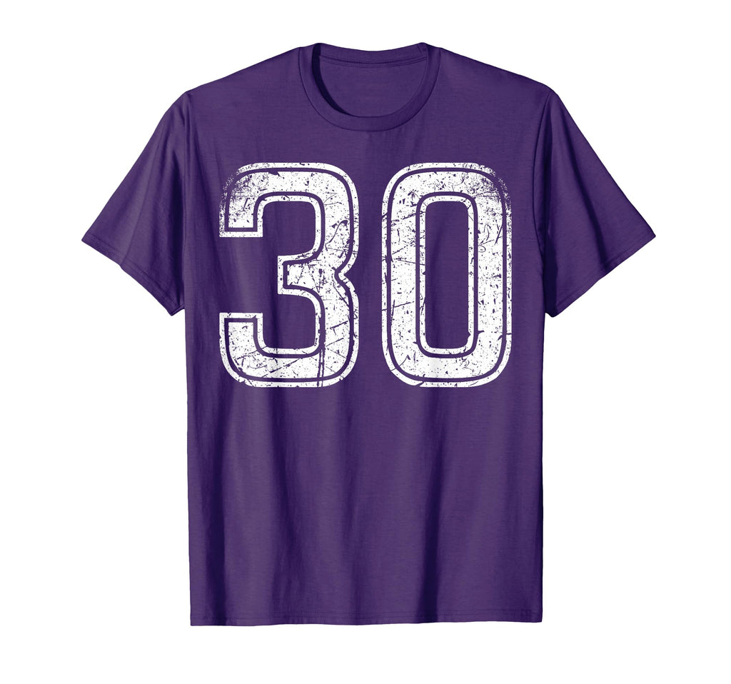 Sport White Number 30 T-Shirt - Fun Novelty Design Men Women - T-Shirt, Sweatshirt, Hoodie