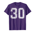 Sport White Number 30 T-Shirt - Fun Novelty Design Men Women - T-Shirt, Sweatshirt, Hoodie