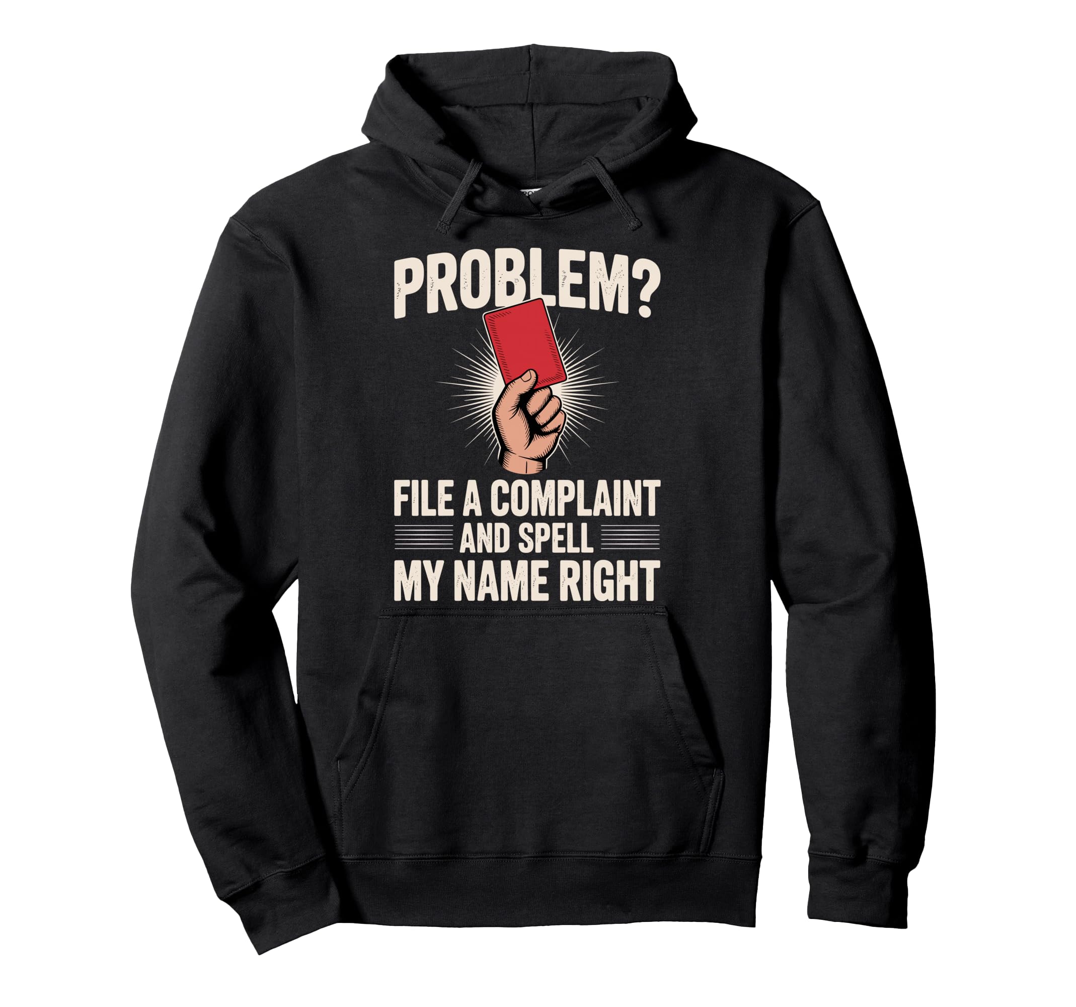 Funny Referee Art Soccer Football Hoodie - Fun Novelty Design for Adults - T-Shirt, Sweatshirt, Hoodie