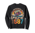 1987 37Th Birthday Cassette Tape Sweatshirt - Minimalist Print Men Women - T-Shirt, Sweatshirt, Hoodie