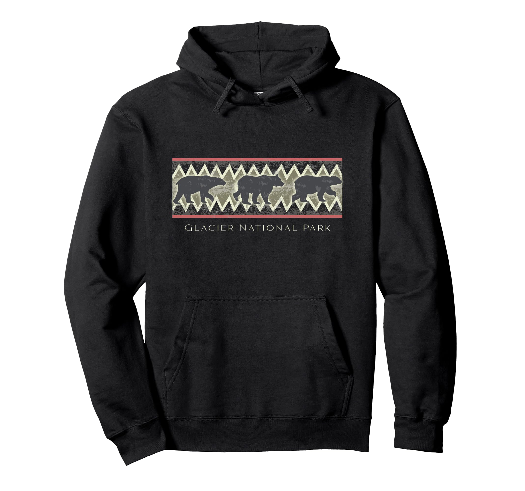 Glacier National Park Bear Hoodie - Casual Everyday Wear for Adults - T-Shirt, Sweatshirt, Hoodie